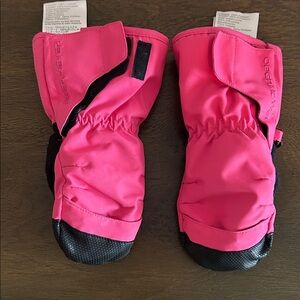 Obermeywr Pink Kids Winter Mittens Ski / Snowboard Mittens